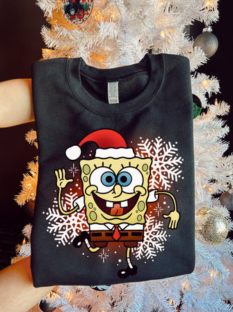 Dancing SpongeBob Christmas pullover or tee