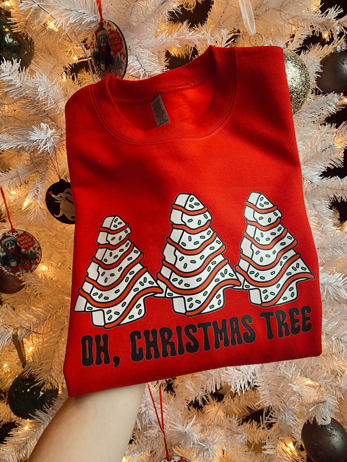 Little Debby cakes - Christmas tree oh Christmas tree pullover or tee