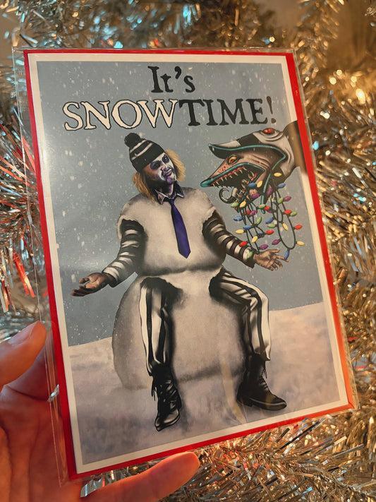 It’s SNOWTIME Beetlejuice card