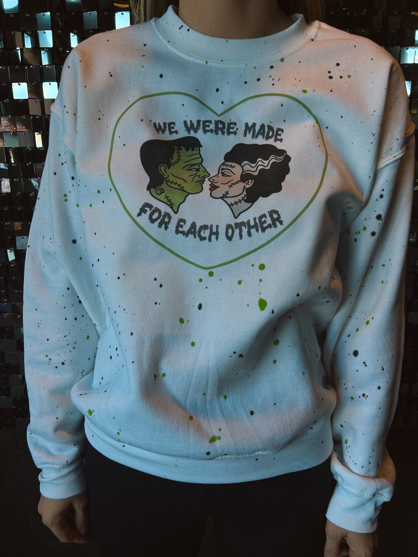 Frankenstein & bride Vday Pullover