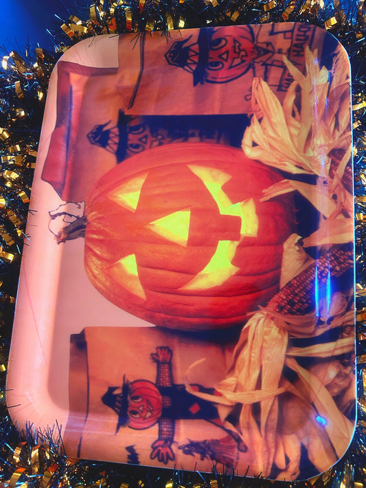 PUMPKIN + SCARECROW tray