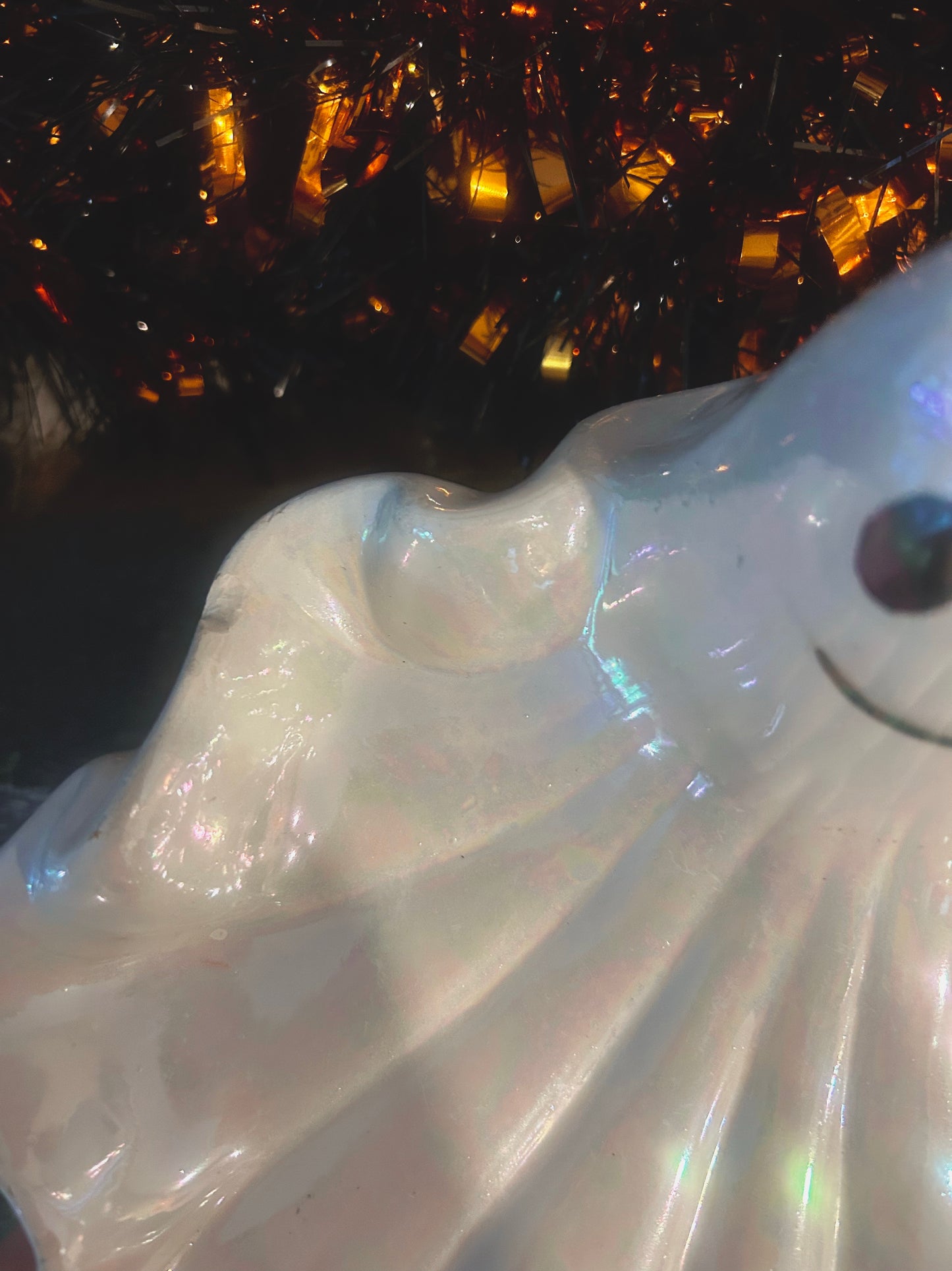 IRIDESCENT ghost candy dish