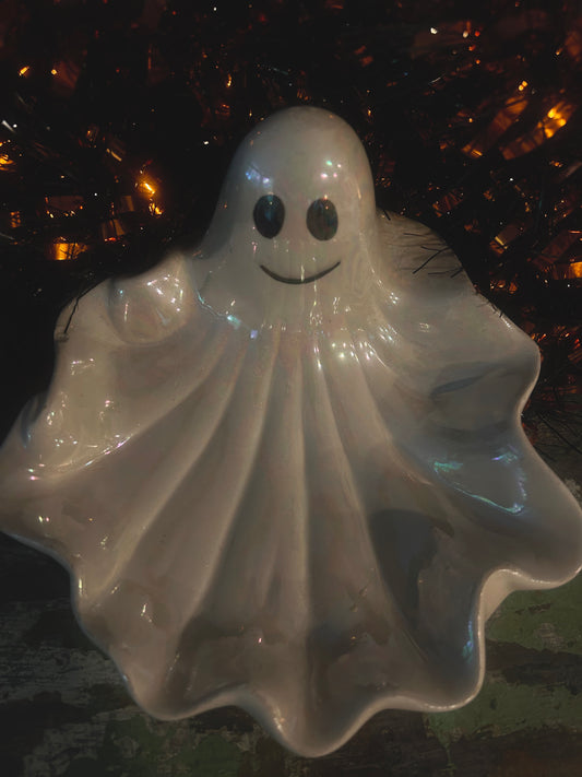 IRIDESCENT ghost candy dish