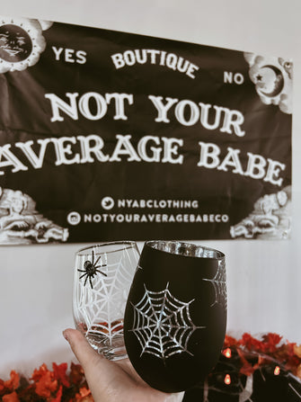 Spider stemless wine glass set (2)