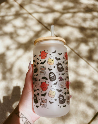 Squishmallows Frosted Glass Tumbler