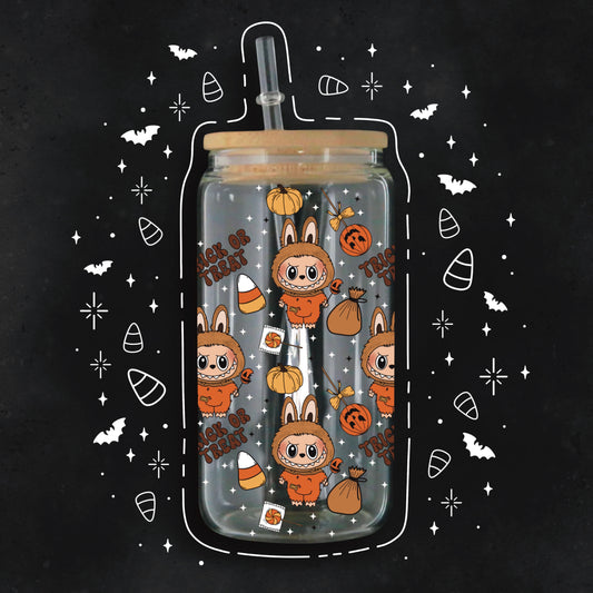 Burlap cutie - 16oz clear glass