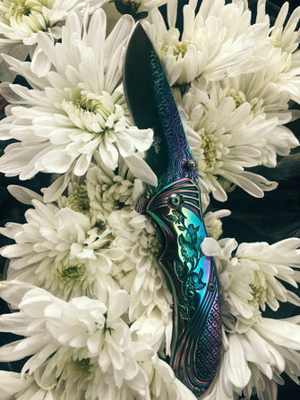 Rainbow Rose Knife