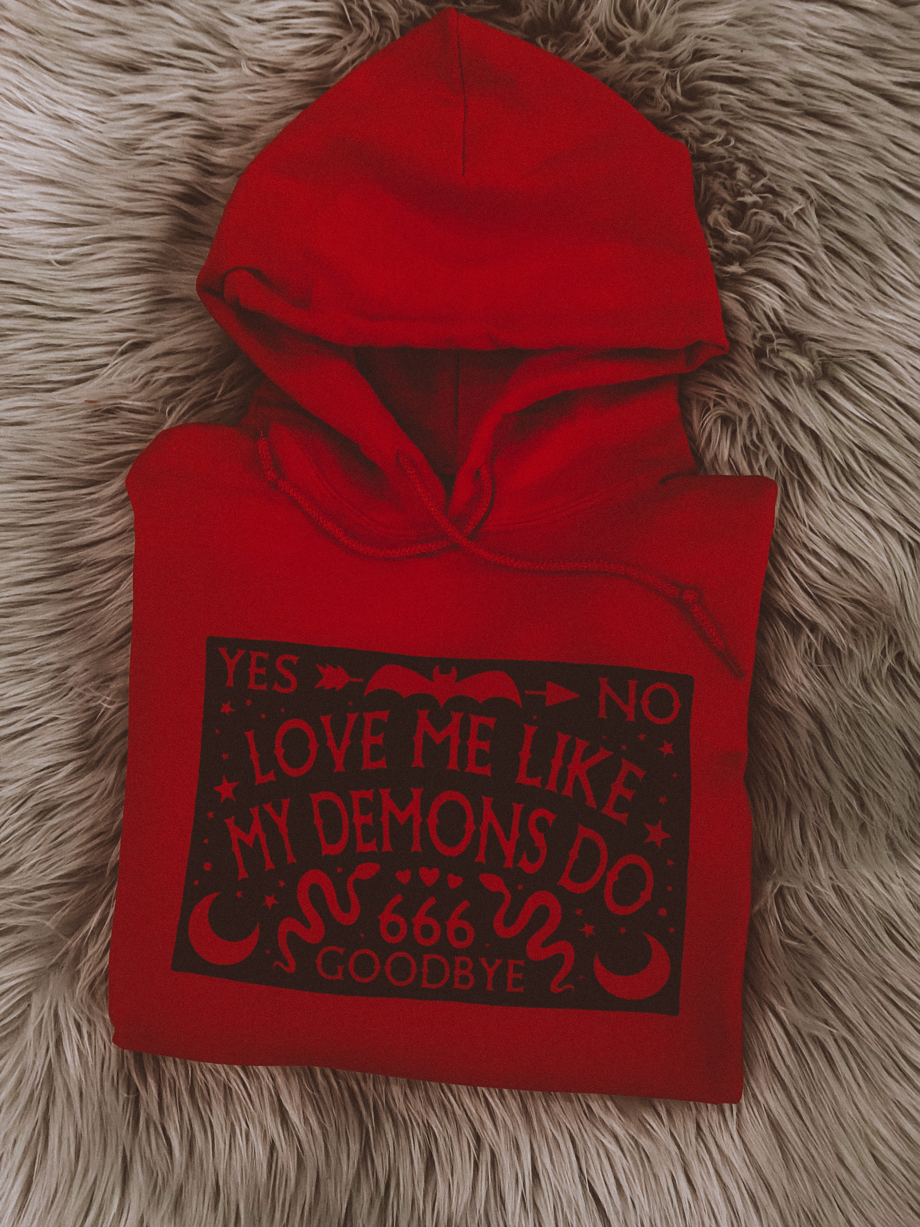 Love Me Like My Demons Hoodie – Not Your Average Babe