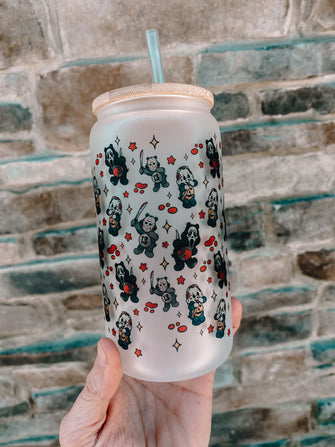 Scare Bears Frosted Glass Tumbler